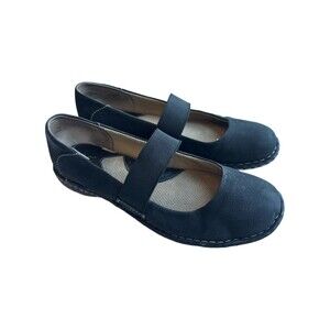 B. O. C. Malinda Mary Jane Black Leather Comfort Shoes, Size 9